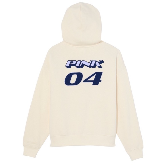 NWT Victoria's Secret PINK Ivy Fleece Campus Full Zip Hoodie, Extra Large (XL) - Picture 6 of 11